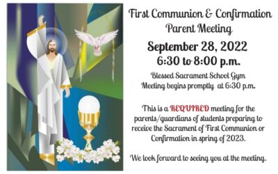 1st Communion & Confirmation Parent Meeting