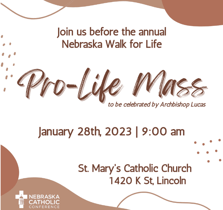 Pro-Life Mass & Walk for Life – January 28