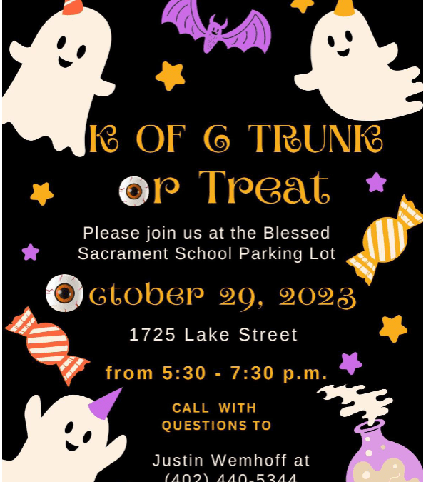 Trunk or Treat – Oct 29
